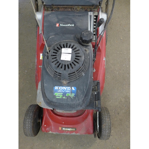 2180 - A Mountfield petrol self-propelled lawn mower with Honda GCV160 engine - W