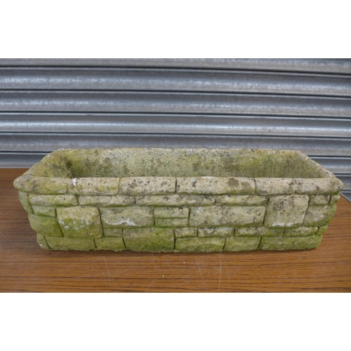 2220 - 2 Stone trough planters