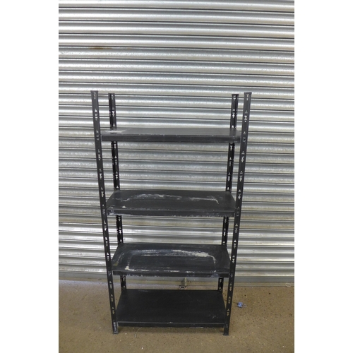 2230 - Two metal 4 shelf boltless workshop racking bays