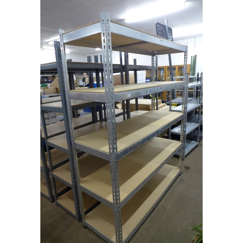 2231 - A metal boltless racking/shelving unit with MDF shelving boards - 1.88m x 1.5m x 50cm