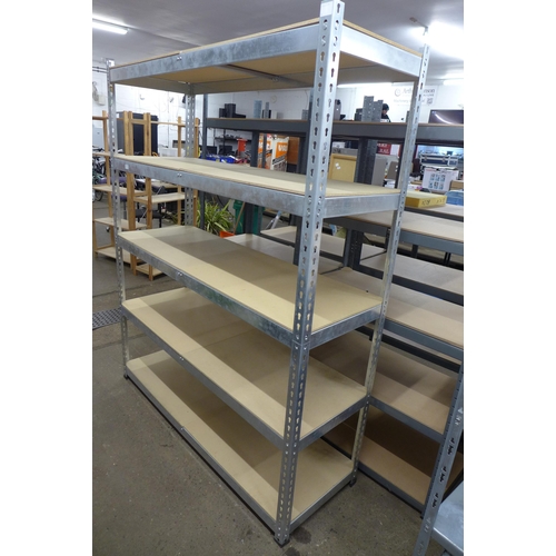 2231 - A metal boltless racking/shelving unit with MDF shelving boards - 1.88m x 1.5m x 50cm