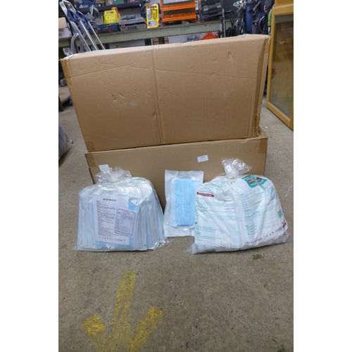 2242 - 2 Boxes of OJMDM non-woven disposable face masks, approx. 2000 in total * This lot is subject to vat