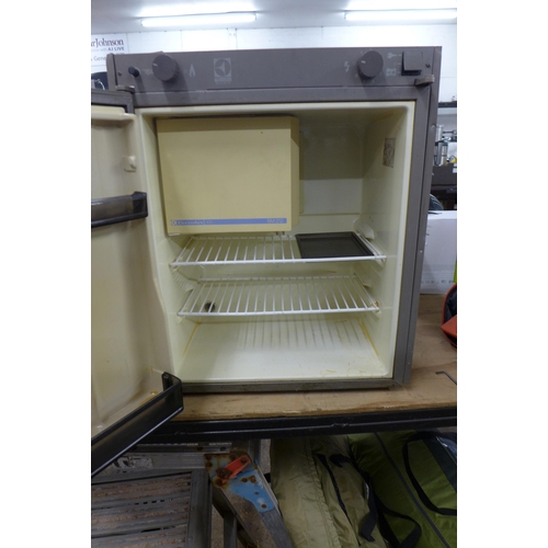 2251 - A 3-way integrated caravan fridge; gas, 12v and 240v