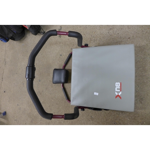 2279 - An XN8 Sports crash mat and an AB Toner abdominal cruncher sit up machine