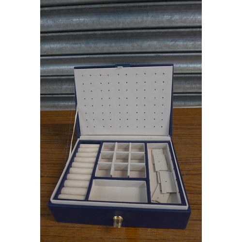 2295 - 3 padded luxury jewellery boxes with decorative catches (boxed and unused)