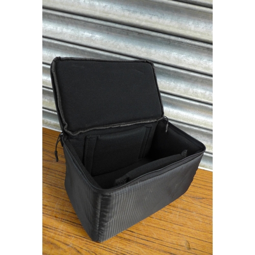 2296 - 4 Soft camera bag insert cases, 20 x 15 x 12cm approx in black (unused)