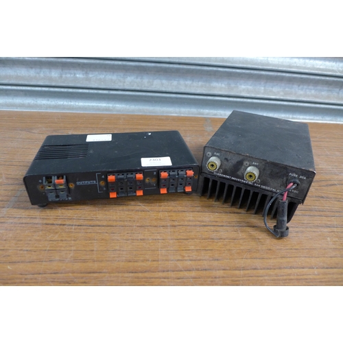 2303 - A Clairmont Industries 20a linear amplifier and a single pair direct AV link