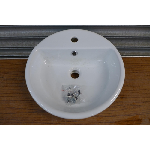 2327 - A Nicolina white ceramic counter top basin (44x44x14.5cm) - boxed & unused