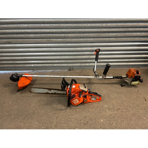 2225A - A Stihl PS80 petrol driven garden strimmer and a Timberpro CS6150 petrol driven chainsaw - Police re... 