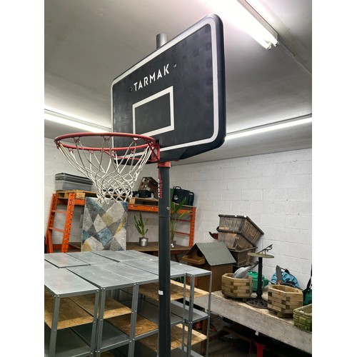 2238 - A Tarmak basketball hoop - height adjustable from 2.2m - 3.05m with weighted stand