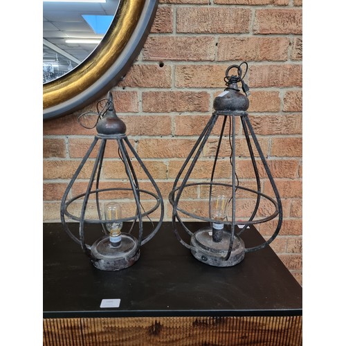 1509 - Two USB chargeable garden lanterns