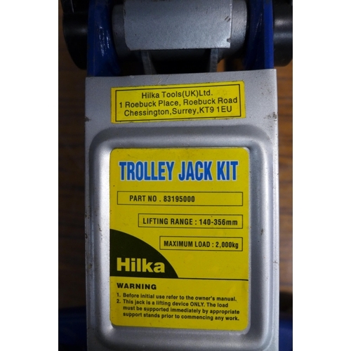 2259 - A Hilka 2-ton trolley jack in case