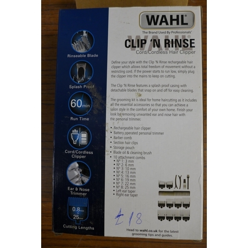 2287 - A Wahl Clip ‘N’ Rinse cordless hair clipper/grooming kit and 2 Oral B kids Frozen electric toothbrus... 