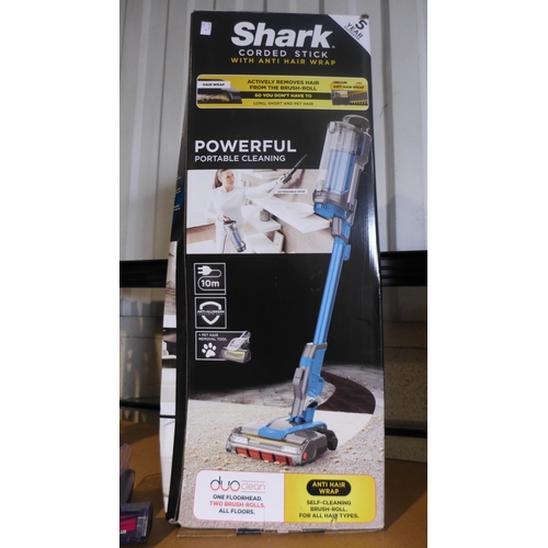 3002 - Shark Corded Stick Vacuum Cleaner - Model   Hz400Ukt, Original RRP £149.99 + VAT (317-517) *This lot... 