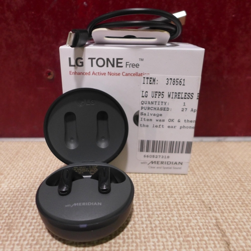 3073 - Lg Ufp5 Tone Wireless Earbuds  (317-542) *This lot is subject to VAT