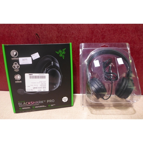 3075 - Razer Blackshark V2 Pro Gaming Headset, Original RRP £99.99 + VAT (317-283) *This lot is subject to ... 