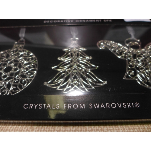 3080 - Small Qty Of Mestige Swarovski  Festive Ornaments (317-454-463) *This lot is subject to VAT