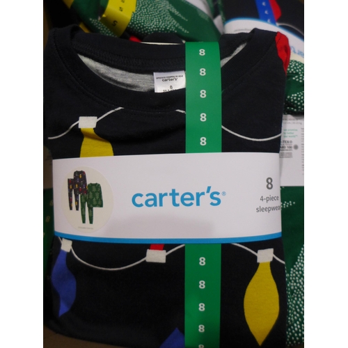 3105 - Large assortment of kid's Carters 4 piece sleepwear sets - mixed sizes  * This lot is subject to vat