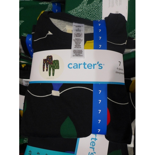 3106 - Large assortment of kid's Carters 4 piece sleepwear sets - mixed sizes  * This lot is subject to vat