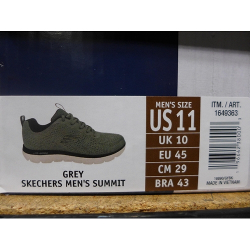 3147 - Two pairs of men's light grey Skechers - Uk size 10 * This lot is subject to vat