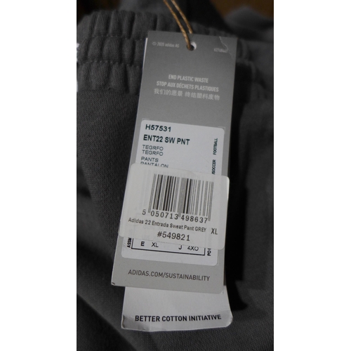 3161 - Quantity of men's Adidas grey joggers - size XL  * This lot is subject to vat