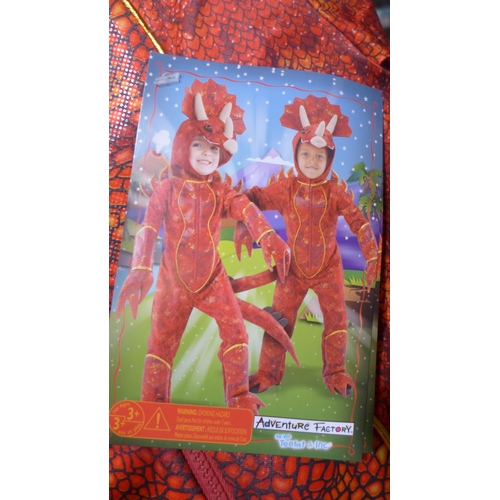 3179 - Four kid's dinosaur fancy dress costumes - size 7-8  * This lot is subject to vat