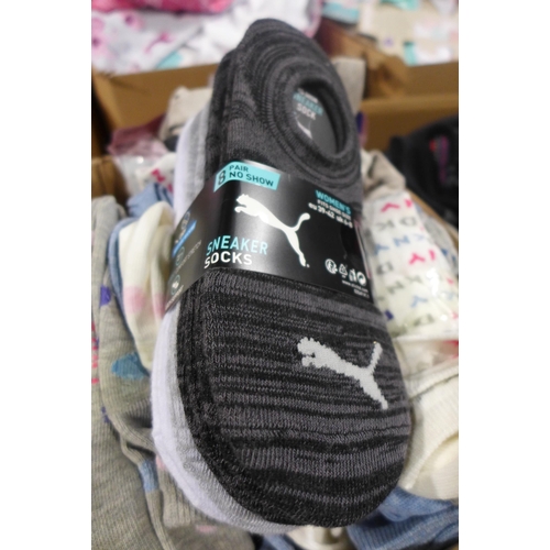 3194 - Large quantity of women's DKNY & Puma socks - mixed sizes and colours  * This lot is subject to vat