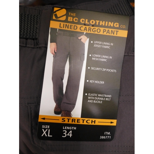 3244 - Quantity of men's BC clothing - lined cargo pants - mixed sizes. *This lot is subject to VAT