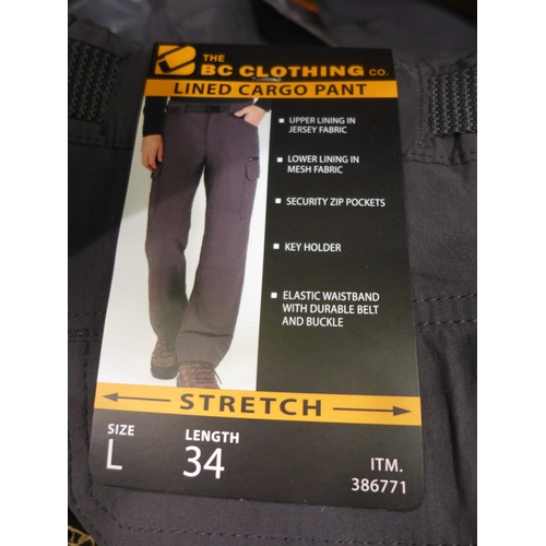 3244 - Quantity of men's BC clothing - lined cargo pants - mixed sizes. *This lot is subject to VAT