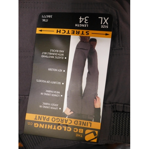 3244 - Quantity of men's BC clothing - lined cargo pants - mixed sizes. *This lot is subject to VAT