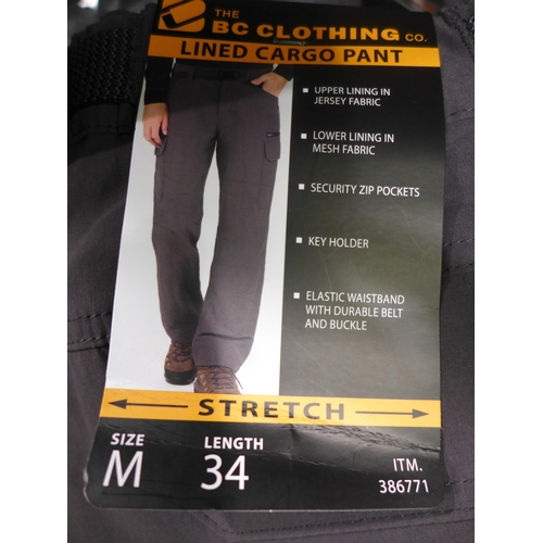 3244 - Quantity of men's BC clothing - lined cargo pants - mixed sizes. *This lot is subject to VAT