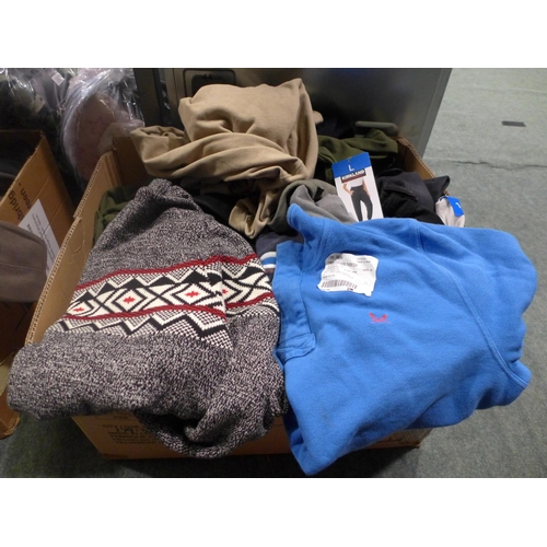 3249 - Assortment of mens jumpers and tops - various sizes etc.  *This lot is subject to VAT