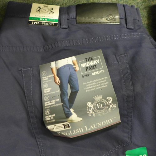 3257 - Quantity of men's navy trousers, mixed sizes *This lot is subject to VAT