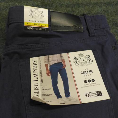 3257 - Quantity of men's navy trousers, mixed sizes *This lot is subject to VAT