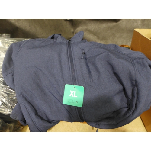 3282 - Quantity of mens blue hooded coats - mainly size XL. *This lot is subject to VAT