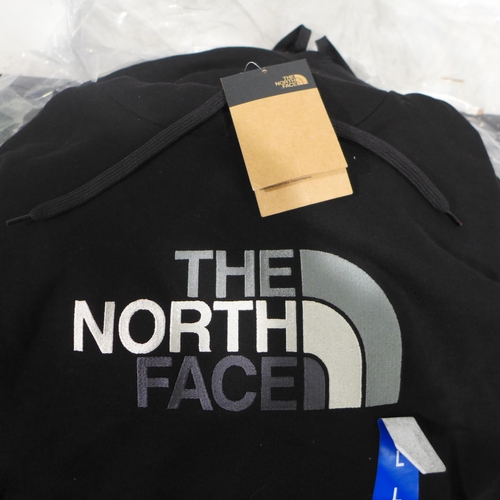 3286 - Small quantity of mens black North Face Hoodies, size L. *This lot is subject to VAT