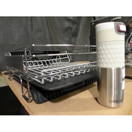 3293 - Sabatier Expandable Dishrack, Kambukka Hot/Cold Travel Mug (317-290,297) *This lot is subject to VAT