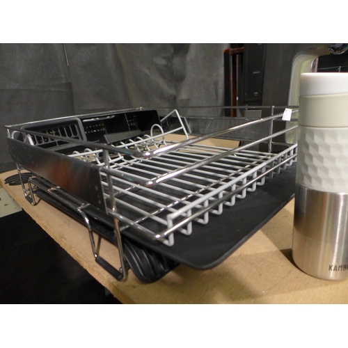 3293 - Sabatier Expandable Dishrack, Kambukka Hot/Cold Travel Mug (317-290,297) *This lot is subject to VAT