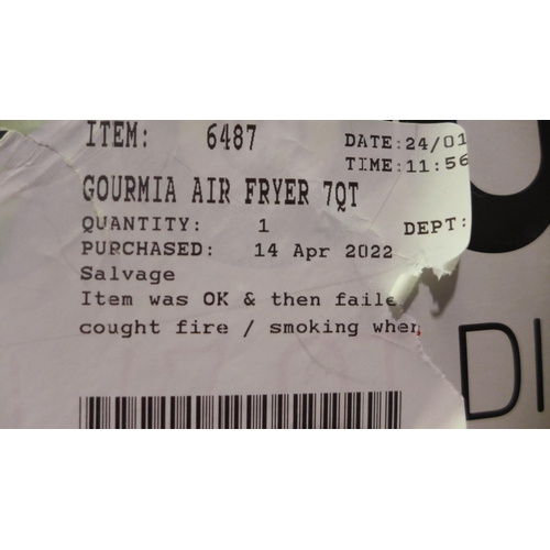 3351 - Gourmia Air Fryer 7Qt     (317-342) *This lot is subject to VAT