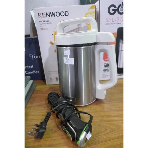 3362 - Kenwood Soup Maker 1.5L, Braun Hand Blender - Incomplete   (317-544,557) *This lot is subject to VAT