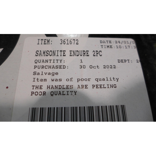 3369 - Samsonite Endure 2 piece Hardside Luggage Cases, Original RRP £119.99 + VAT (317-268) *This lot is s... 