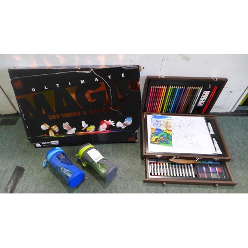 3376 - Art 101 All Media Artist Set, Ultimate Marvins Magic   385 Tricks, Zulu Kids Water Bottles (317-265,... 