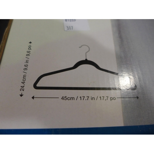 3383 - Flocked Hangers (317-291) *This lot is subject to VAT