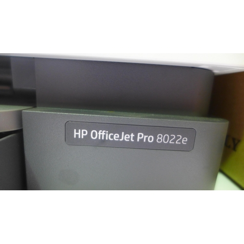 3390 - Hp Officeje Pro 8022E Aio Printer (Cp/Sc/Fx)   , Original RRP £127.99 + VAT (317-452) *This lot is s... 