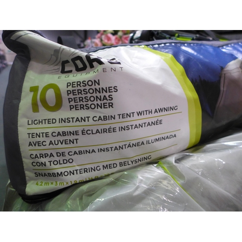 3391 - Core 10 Person Lighted Tent   , Original RRP £249.99 + VAT (317-464) *This lot is subject to VAT