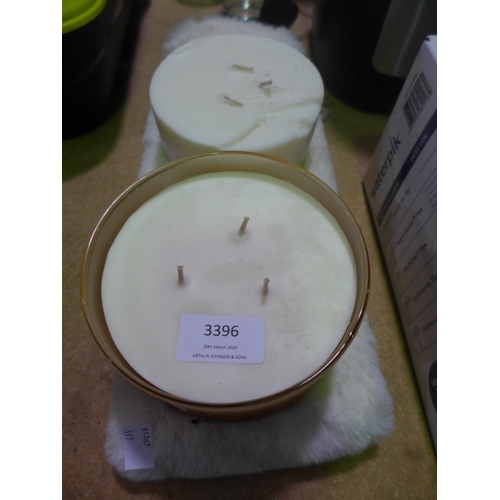 3396 - Ombre 3 Wick Candles, So Long Hot Water Bottle - 72Cm Long  2L (317-451,467) *This lot is subject to... 