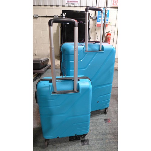 3187 - American Tourister Zakk 2pc Luggage Set - Teal (315-342/924) *This lot is subject to VAT