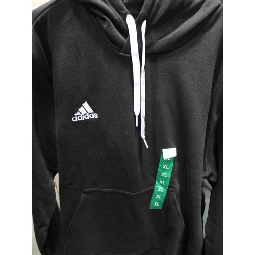 3167 - Four men's black Adidas hoodies - sizes L and XL * This lot is subject to VAT