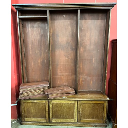 100 - An Edward VII mahogany open bookcase