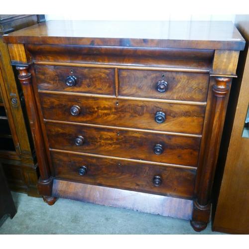 131 - A Victorian Scottish mahogany chest of drawers